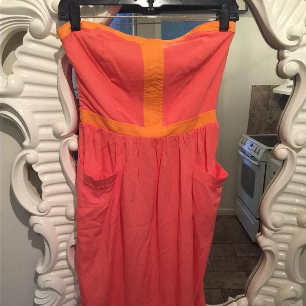 Xhilaration Strapless Orange Summer Dress sz. S